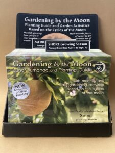 wholesale display of 2024 Gardening by the Moon calendar
